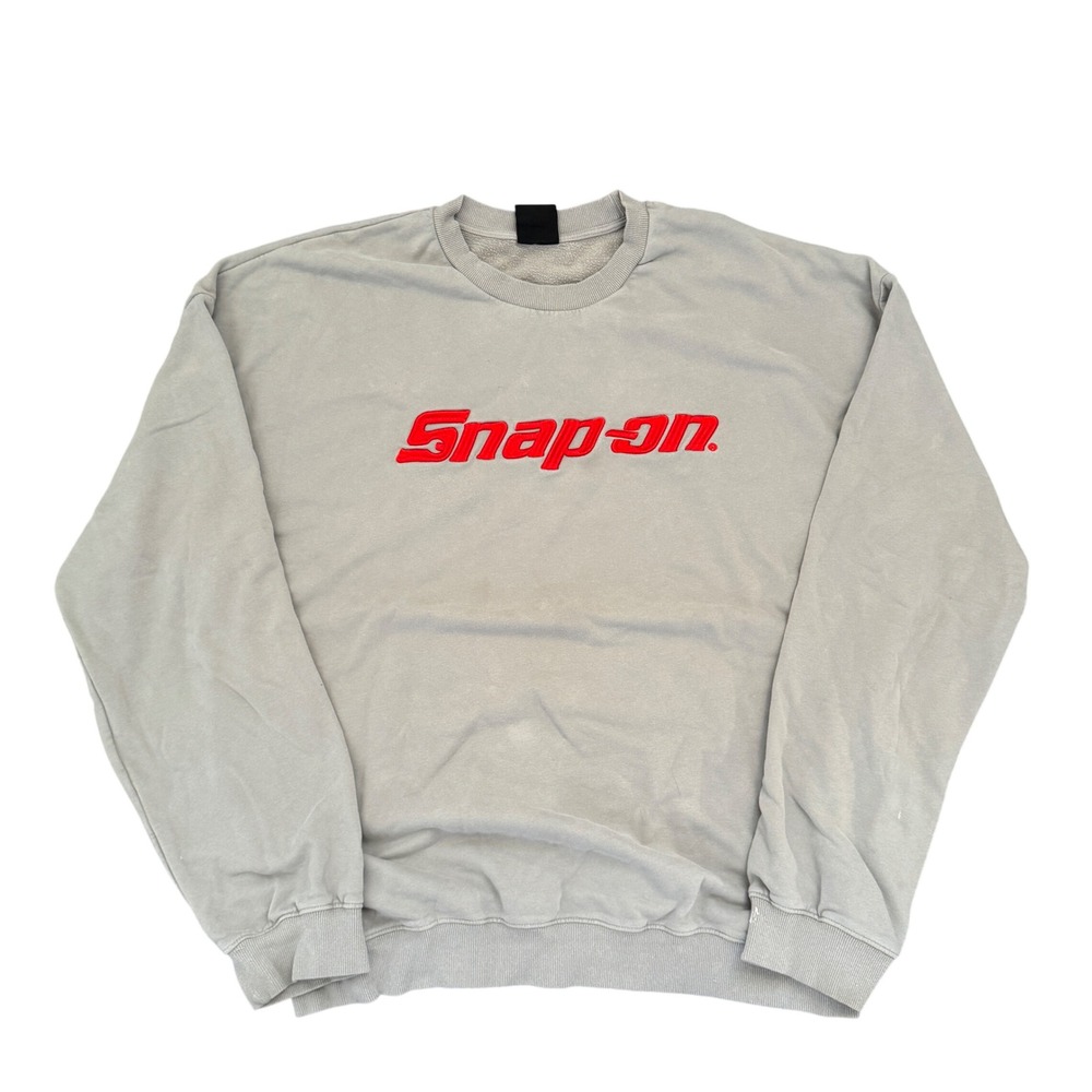 Snap-on Tools Mens 3XL Gray Crewneck Sweatshirt Red Logo SPP125441